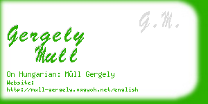 gergely mull business card